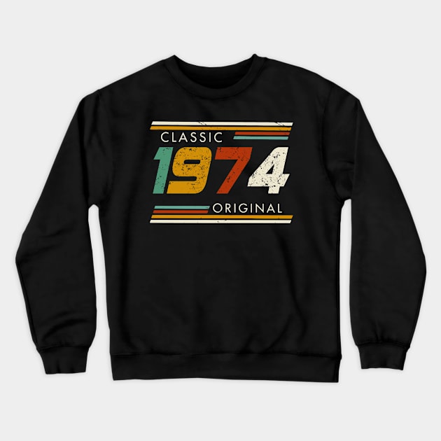 Classic 1974 Original Vintage Crewneck Sweatshirt by sueannharley12